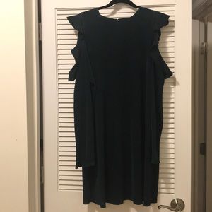 Long sleeve cold shoulder dress